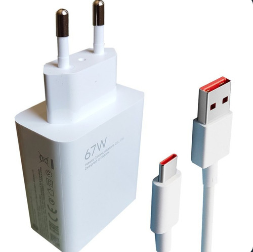شارژر شیائومی توان 67 وات دو پین همراه کابل Charger Xiaomi 67W Dual Pin with Cable