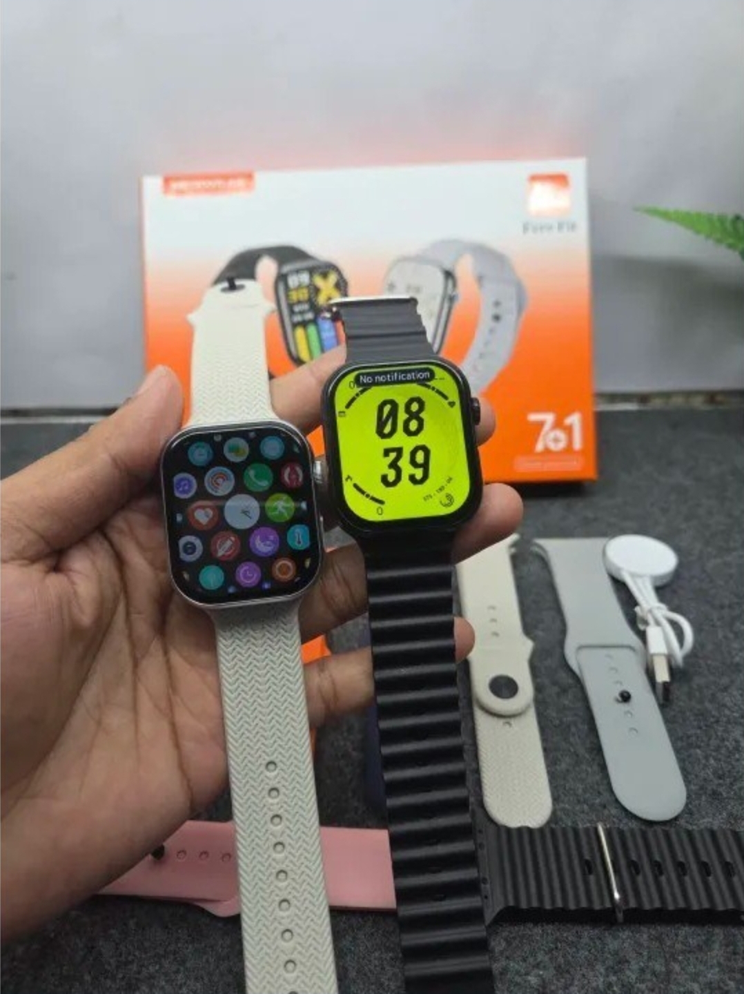 ساعت هوشمند KEQIWEAR مدل KW83 MAX با ۷ بند